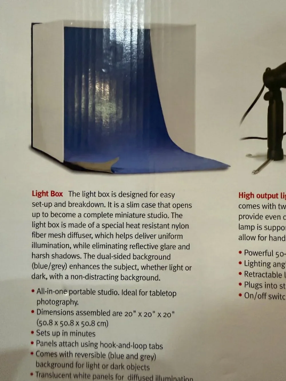 SunPak eBox Portable Photo Studio - NEW